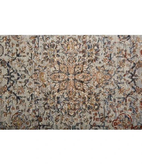 Feizy Kaia Bohemian & Eclectic Medallion, Tan/Orange/Blue, 2'-6" x 10' Runner