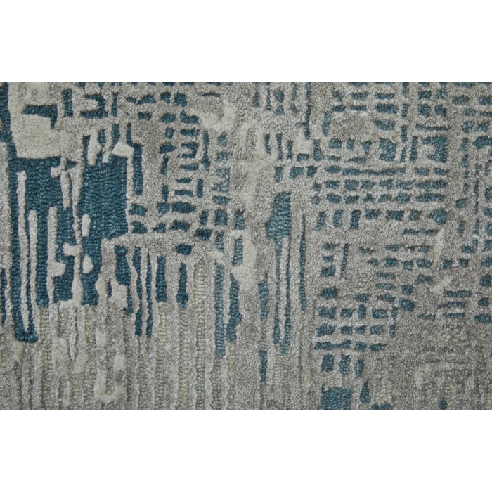 Feizy Zarah Bohemian & Eclectic Abstract, Gray/Taupe/Blue, 2'-6" x 12' Runner