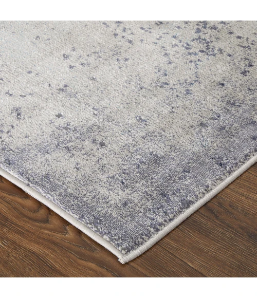 Feizy Astra Industrial Abstract, Ivory/Blue, 12' x 15' Area Rug
