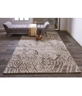 Feizy Asher Bohemian & Eclectic Distressed, Gray/White, 12' x 15' Area Rug