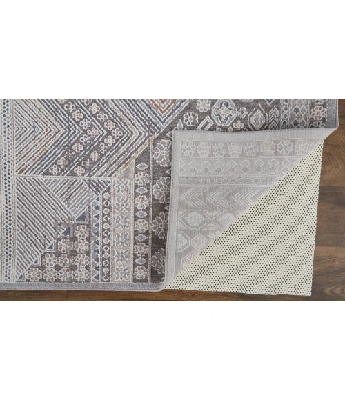 Feizy Francisco Southwestern Tribal Rug, Ivory/Charcoal Gray, 12' x 15' Area Rug