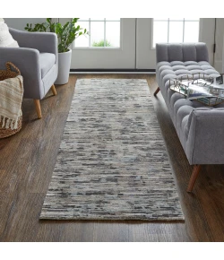 Feizy Conroe 6821F GRAY Area Rug 2 ft. 6 in. X 8 ft. Runner