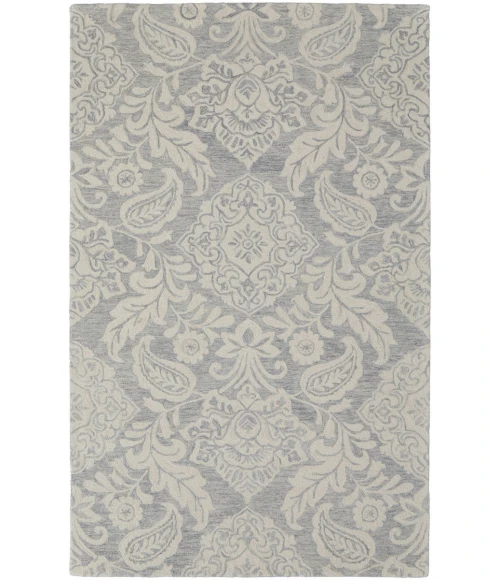Feizy Belfort Classic Medallion, Blue/Ivory, 10' x 14' Area Rug