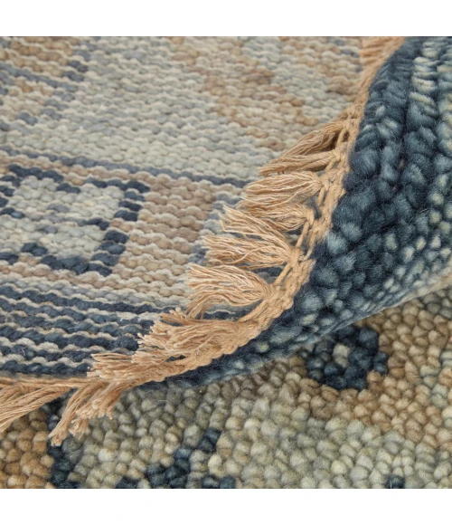 Feizy Fillmore Classic Diamond, Blue/Ivory, 2' x 3' Accent Rug