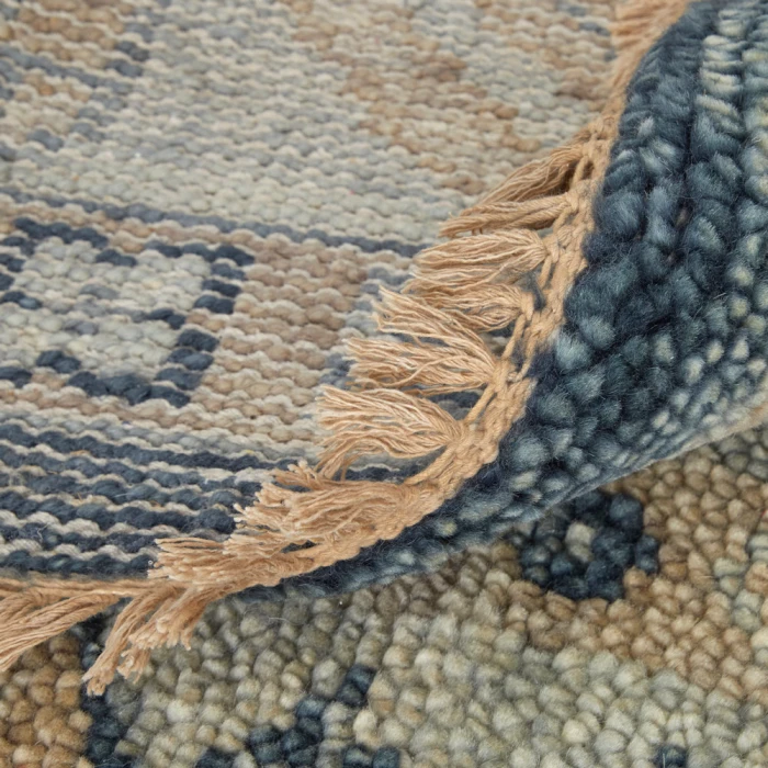 Feizy Fillmore Classic Diamond, Blue/Ivory, 2'-6" x 12' Runner