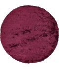 Feizy Indochine Luxury & Glam Solid, Red/Purple, 8' x 8' Round Rug