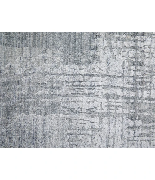 Feizy Eastfield Casual Abstract, Blue/Silver, 2' x 3' Area Rug