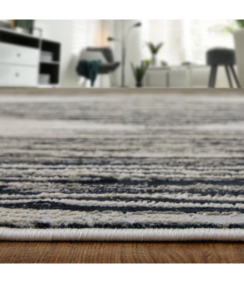 Feizy Micah Scandinavian Diamond, Black/Silver/Taupe, 9'-2" x 12' Area Rug