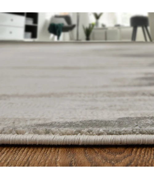 Feizy Micah Casual Abstract, Gray/Taupe/Ivory, 1'-8" x 2'-10" Accent Rug