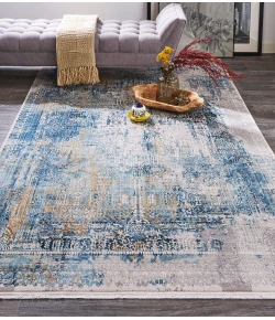 Feizy Cadiz 3890F BLUE/GRAY Area Rug 9 ft. 9 in. X 13 ft. 2 in. Rectangle
