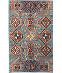 Feizy Nolan 39C9F TURQUOISE/ORANGE Area Rug 12 ft. 10 in. X 15 ft. Rectangular