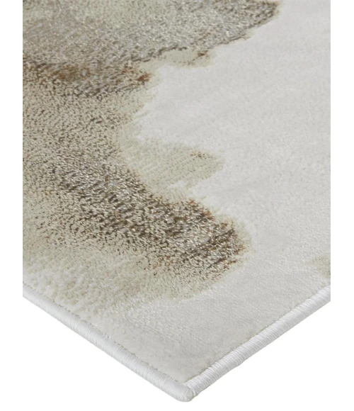 Feizy Aura Casual Abstract, Ivory/Tan/Gray, 12' x 18' Area Rug