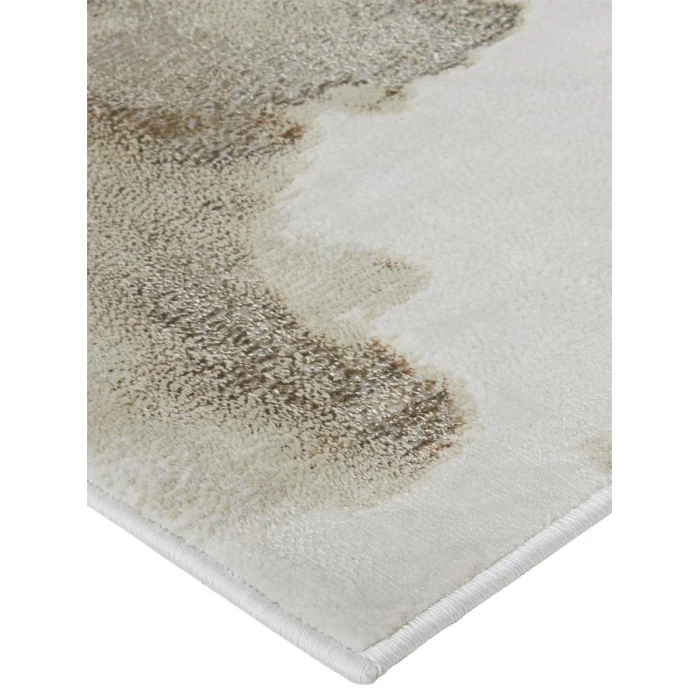Feizy Aura Casual Abstract, Ivory/Tan/Gray, 12' x 18' Area Rug