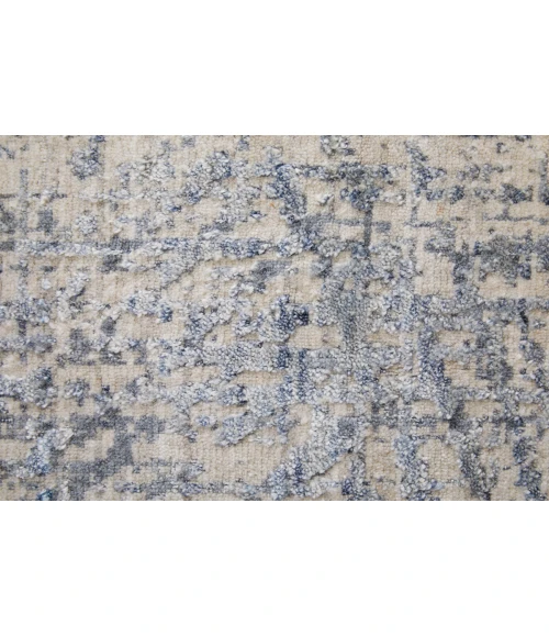 Feizy Eastfield Casual Abstract, Blue/Ivory/Gray, 2' x 3' Area Rug