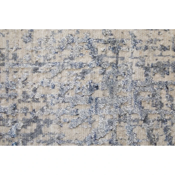 Feizy Eastfield Casual Abstract, Blue/Ivory/Gray, 3' x 5' Area Rug