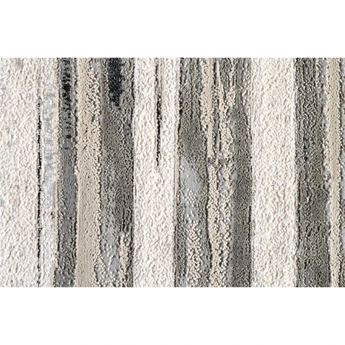 Feizy Micah Industrial Abstract, Silver/Gray/Black, 13' x 20' Area Rug