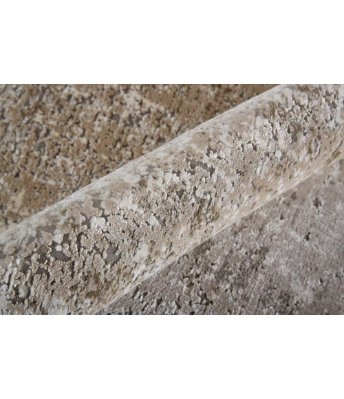 Feizy Cadiz Casual Abstract, Tan/Ivory/Gray, 3'-1" x 10' Runner