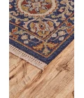 Feizy Amherst Classic Geometric, Blue/Gold/Red, 9'-6" x 13'-6" Area Rug