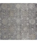 Feizy Sarrant Farmhouse Damask, Gray/Silver/Tan, 9'-6" x 12'-7" Area Rug