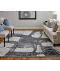 Feizy Coda Industrial Abstract, Black/White, 5' x 8' Area Rug