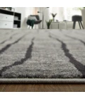Feizy Kano Industrial Abstract, Gray/Black/Taupe, 6'-7" x 9'-6" Area Rug