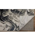 Feizy Micah Industrial Abstract, Ivory/Black/Taupe, 6'-7" x 9'-6" Area Rug