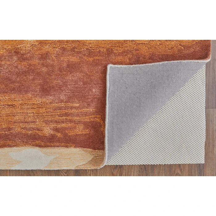 Feizy Anya Industrial Abstract, Red/Orange/Ivory, 5' x 8' Area Rug
