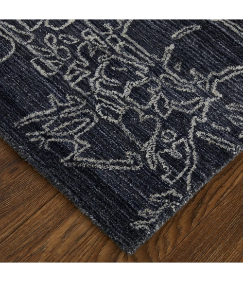 Feizy Whitton Industrial Abstract, Black/Gray/Ivory, 9' x 12' Area Rug