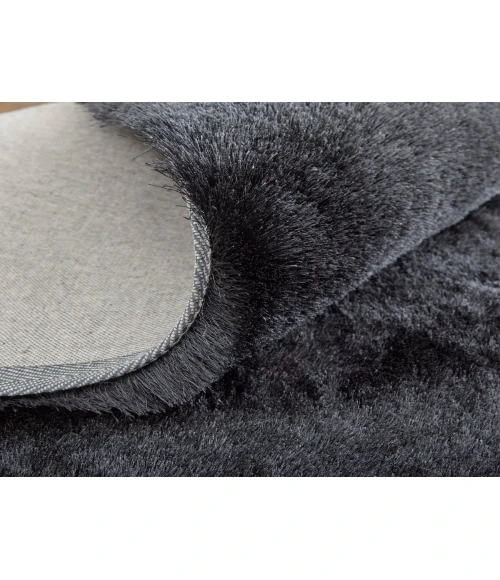 Feizy Indochine Luxury & Glam Solid, Black, 8' x 8' Round Rug