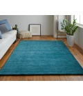 Feizy Luna Casual Solid, Blue/Green, 9'-6" x 13'-6" Area Rug