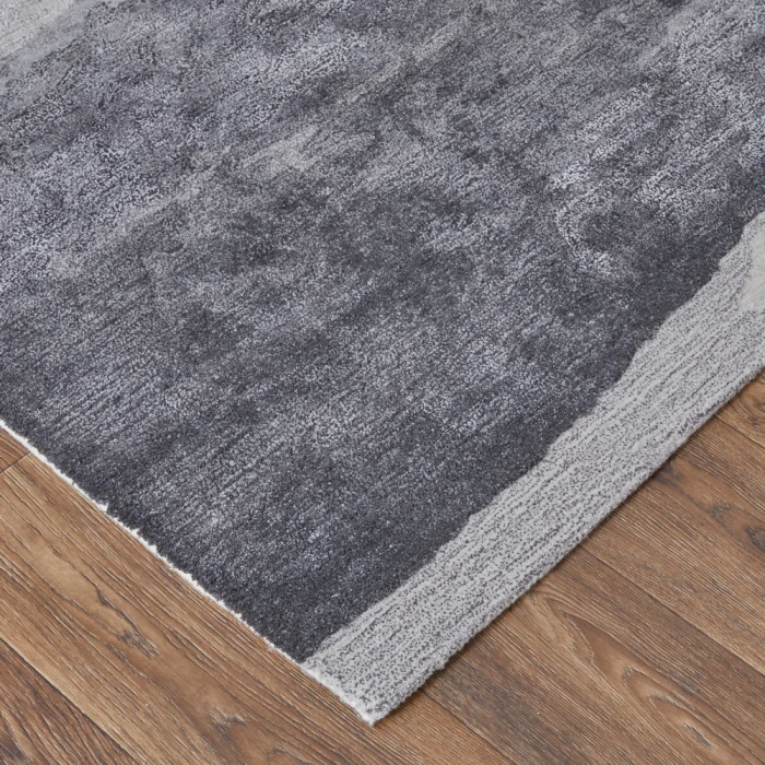 Feizy Anya Industrial Abstract, Gray/Blue/Ivory, 5' x 8' Area Rug