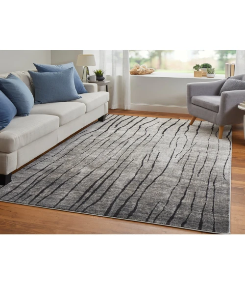 Feizy Kano IVORY/CHARCOAL 86439LIF 7 ft. 10 in. X 10 ft. Rectangle Rug