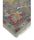 Feizy Karina Hand-Knotted Botanical Area Rug, Blue/Cool Gray, 5ft-6in x 8ft-6in