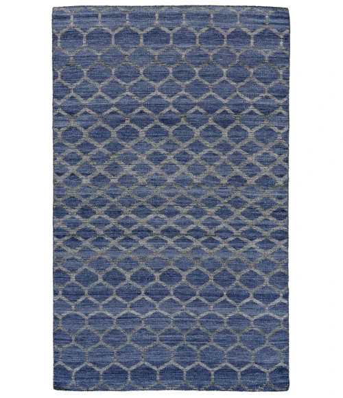 Feizy Prentiss Classic Geometric, Blue/Gray, 9' x 12' Area Rug