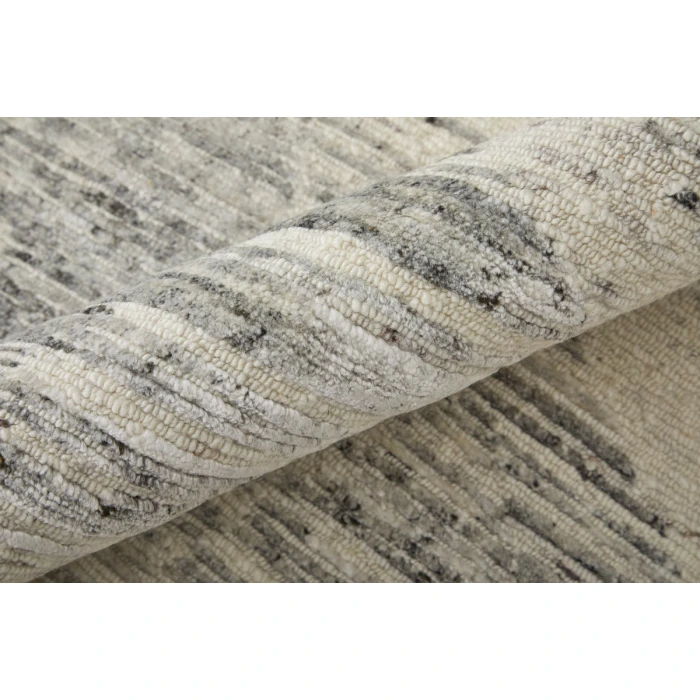 Feizy Brighton Casual Abstract, Ivory/Gray, 2'-6" x 12' Runner