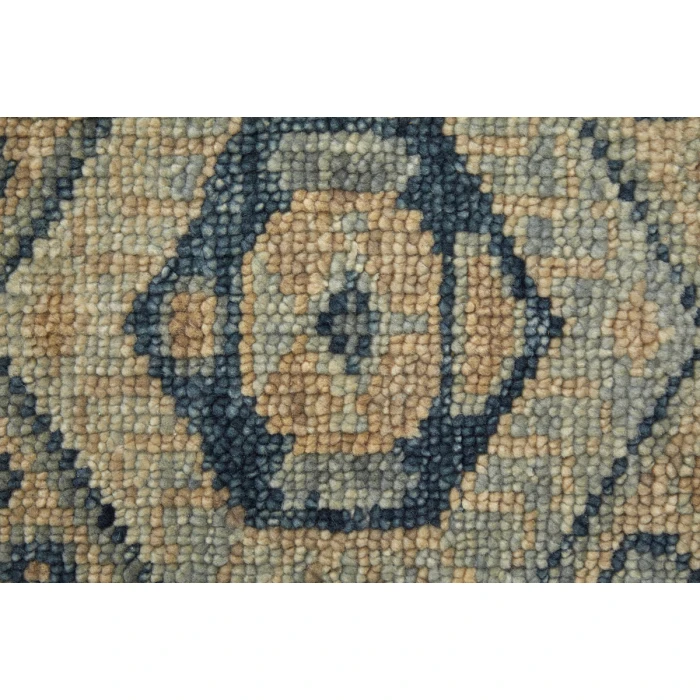Feizy Fillmore Classic Diamond, Blue/Ivory, 2'-6" x 12' Runner