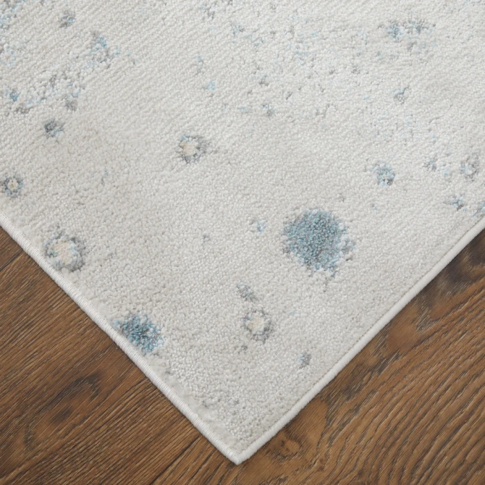 Feizy Astra Industrial Abstract, Blue/Gray/Ivory, 2'-10" x 7'-10" Runner