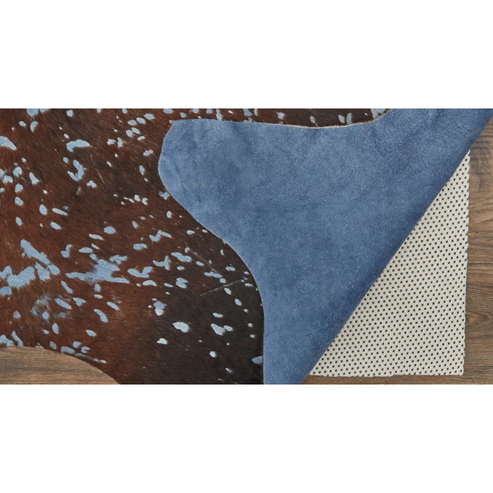 Feizy Ellyse Cabin & Lodge Animal Print, Blue/Brown, Large Shaped Rug