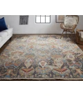 Feizy Leylan Bohemian & Eclectic Ikat, Taupe/Tan/Orange, 2' x 3' Accent Rug