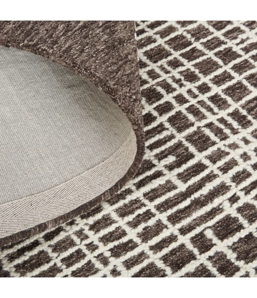 Feizy Maddox Modern Tufted Architectural Rug, Chocolate Brown, 3ft-6in x 5ft-6in