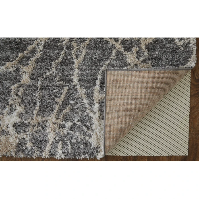 Feizy Mynka Casual Abstract, Gray/Ivory, 7'-11" x 10' Area Rug