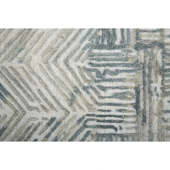 Feizy Elias Casual Abstract, Green/Blue/Ivory, 2'-9" x 8' Runner