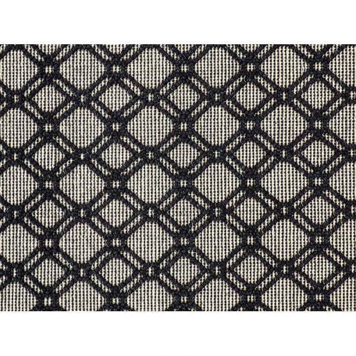 Feizy Phoenix Farmhouse Diamond, Black/Ivory, 7'-9" x 9'-9" Area Rug