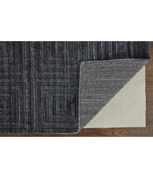 Feizy Redford Minimal Viscose Rug, Charcoal Gray/Gray, 5' x 8' Area Rug