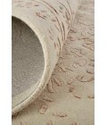 Feizy Bella High/Low Floral Wool Rug, Sand Beige/Blush Pink, 2ft - 6in x 8ft, Runner