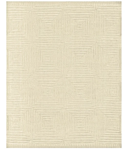 Feizy Channels Global Geometric, Ivory, 9'-6" x 13'-6" Area Rug