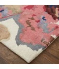 Feizy Dafney Casual Floral & Botanical, Blue/Pink/Gray, 5' x 8' Area Rug