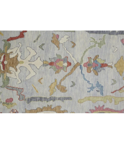 Feizy Karina Hand-Knotted Botanical Area Rug, Blue/Cool Gray, 5ft-6in x 8ft-6in