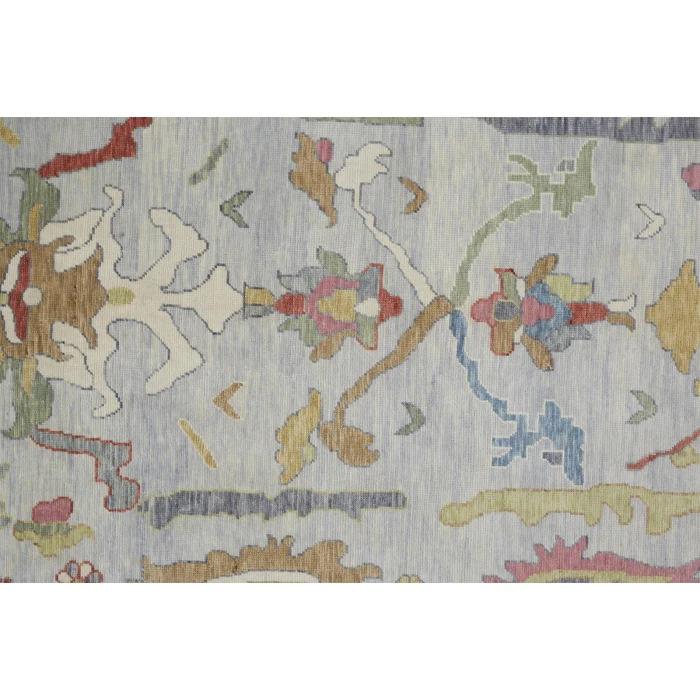 Feizy Karina Hand-Knotted Botanical Area Rug, Blue/Cool Gray, 5ft-6in x 8ft-6in