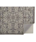 Feizy Fallon Rustic Farmhouse Rug, Light Gray/Cornflower Blue, 5ft x 8ft